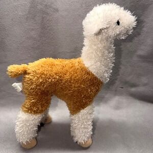 Wishpets Compadre Llama Alpaca Plush Stuffed Animal Tan White 2008 52134 10 in